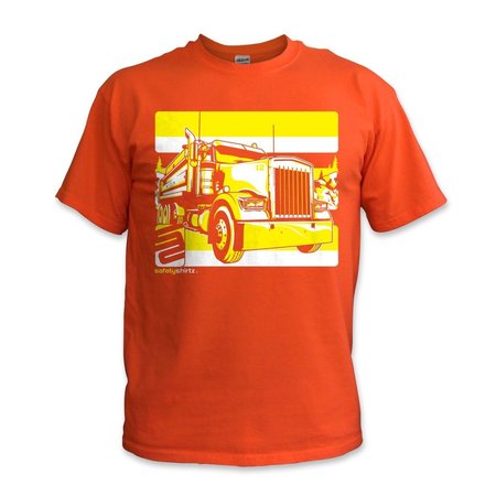 SAFETYSHIRTZ Dump Truck High Visibility Tee, Orange, 2XL 31010101XXL